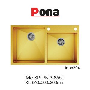 Chậu rửa bát PONA PNI3-8650 (vàng)