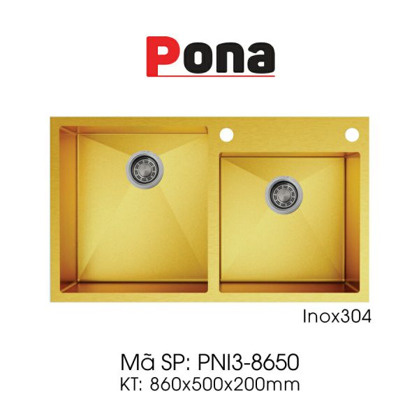 Chậu rửa bát PONA PNI3-8650 (vàng)