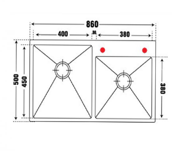 Chậu rửa bát PONA PNI1-8650 (inox)