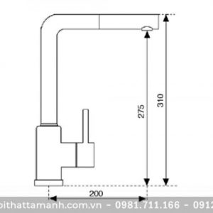 Vòi rửa bát PONA PNK2-2451 nóng lạnh