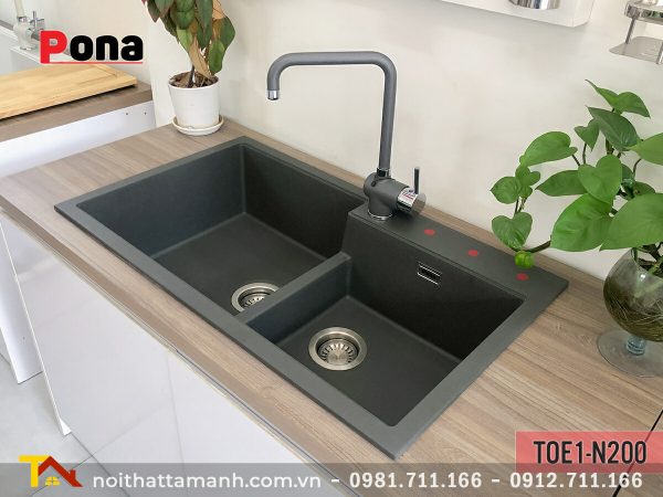 Bồn rửa bát PONA TOE1-N200 (xám đen)