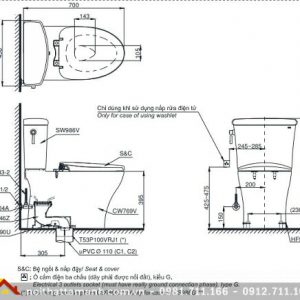 Bồn cầu TOTO hai khối  CS986GE4