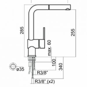 Vòi rửa Nodor  DENALI EXTENSIBLE