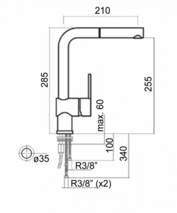 Vòi rửa Nodor  DENALI EXTENSIBLE