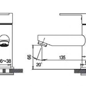 Vòi lavabo nóng lạnh Amy AM 5001