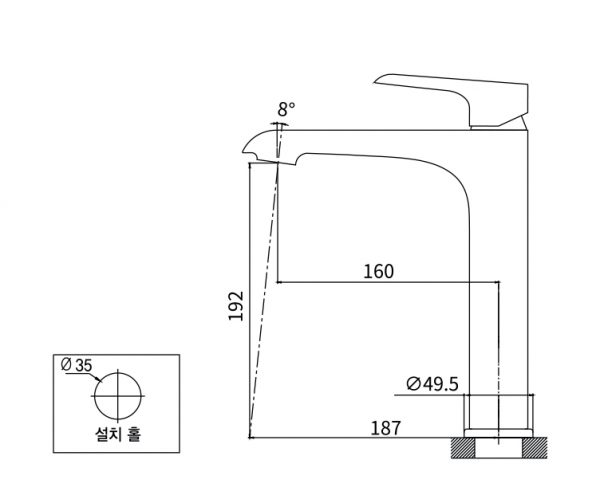 Vòi lavabo nóng lạnh Amy AM 7004 N