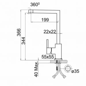 Vòi rửa Nodor TUCAN INOX