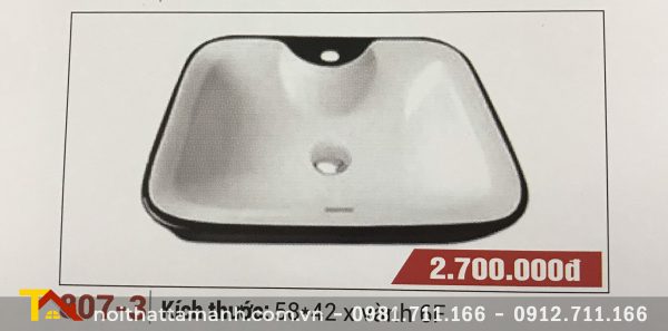 Chậu lavabo sứ nghệ thuật Gia Mỹ 807-3