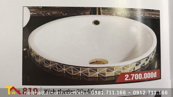 Chậu lavabo sứ nghệ thuật Gia Mỹ 819