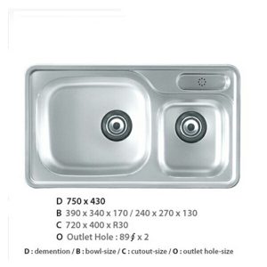 Chậu rửa bát Ecofa ESD 750P