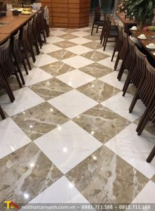 Lát sàn gạch Ấn Độ cho nhà hàng Tường Thúy