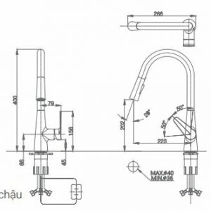 Vòi bếp nóng lạnh Mirolin MK 605