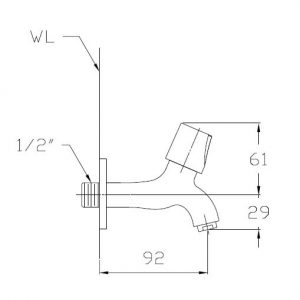 Vòi nước lạnh có lưới tạo bọt Classic LWC1305