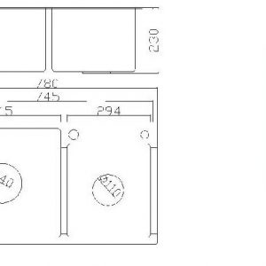 Chậu 2 hố lệch inox 201 Royal SA7843Chậu 2 hố lệch inox 201 Royal SA7843