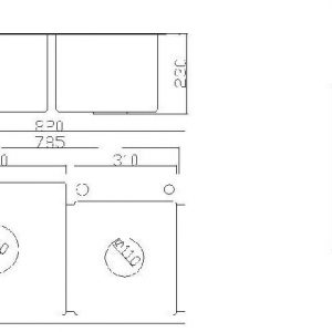 Chậu 2 hố lệch inox 201 Royal SA7843Chậu 2 hố lệch inox 201 Royal SA7843