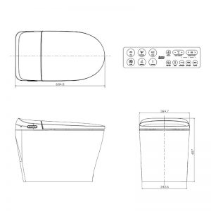 Bản Vẽ Bồn Cầu American Standard WP-70DY e-Lite