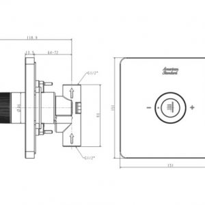 Bản vẽ kỹ thuật nút điều chỉnh thân sen American Standard FFAS0927