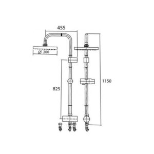 Bản vẽ sen cây American Standard WF-9071H