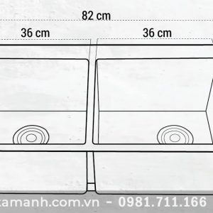 Chậu rửa bát Roslerer RL04-688 cân Nano