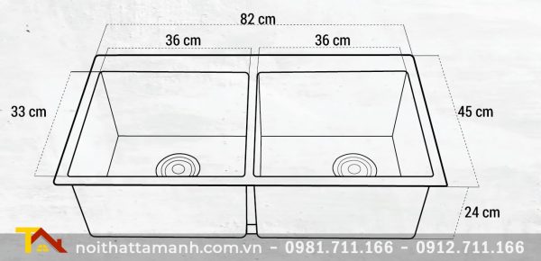 Chậu rửa bát Roslerer RL04-688 cân Nano