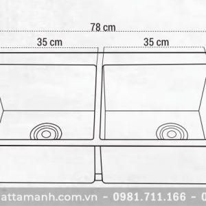 Chậu rửa bát Roslerer RL04-7843 hố cân