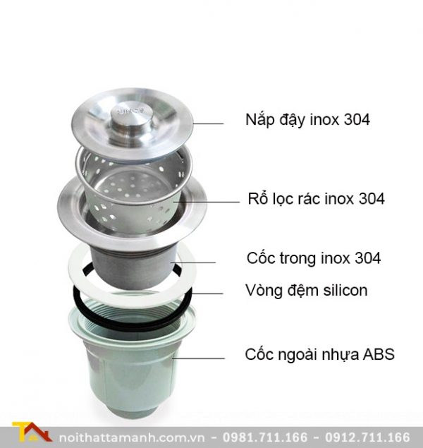 Chậu rửa bát Roslerer RL04-8245 2 hố lệch