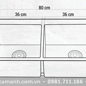 Chậu rửa bát đá trắng Roslerer RL-900 White