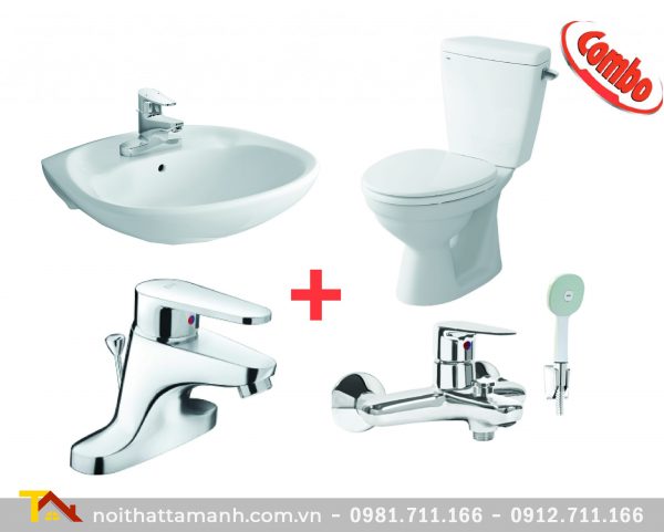 Combo Inax C-117V+L-284V+LFV-111S+BFV-1113S-7C trắng