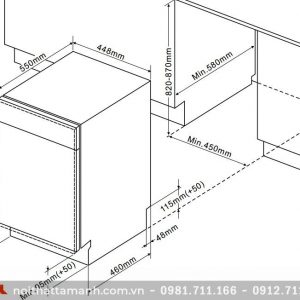 Máy rửa bát âm toàn phần Fagor 3LVF-42IT 