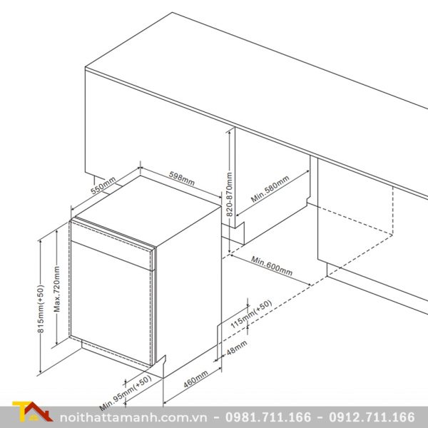 Máy rửa bát toàn phần Fagor 3LVF-63IT