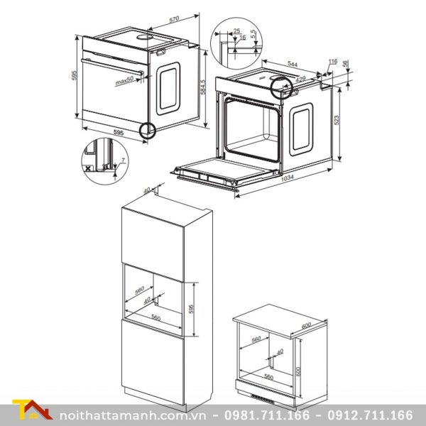 Lò nướng âm tủ Fagor X-Class 8H-175AXA