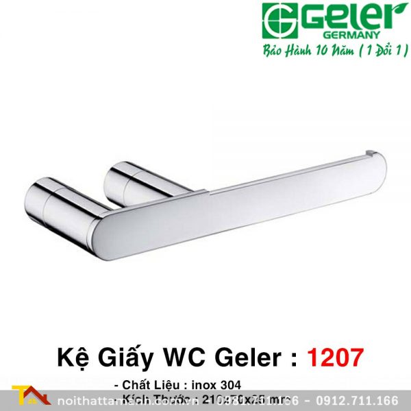 Lô giấy vệ sinh inox 304 Geler 1207