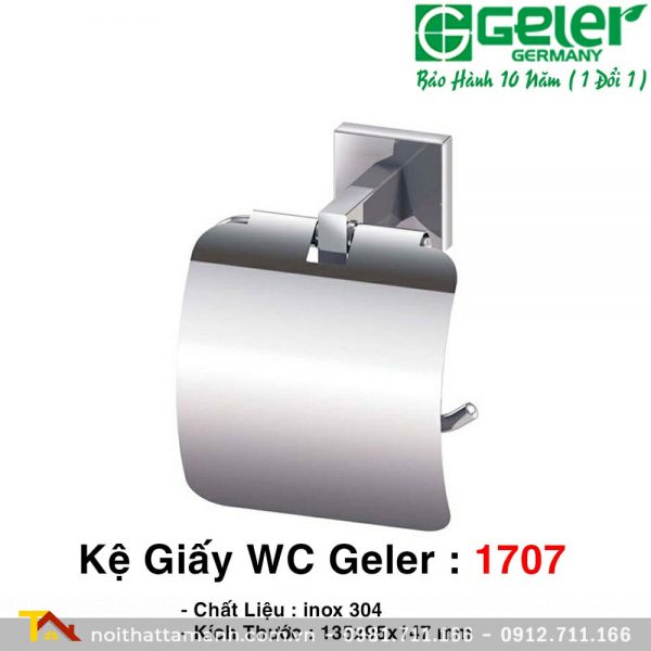 Lô giấy vệ sinh inox 304 Geler 1707
