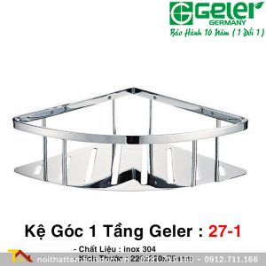 Kệ góc treo tường 1 tầng Geler 27-1