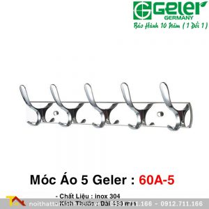 Móc áo 5 móc inox 304 GELER 60A-5