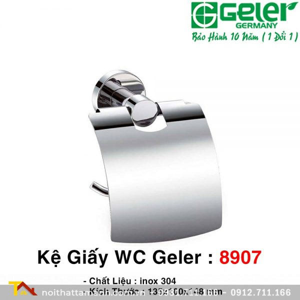 Lô giấy vệ sinh inox 304 Geler 8907