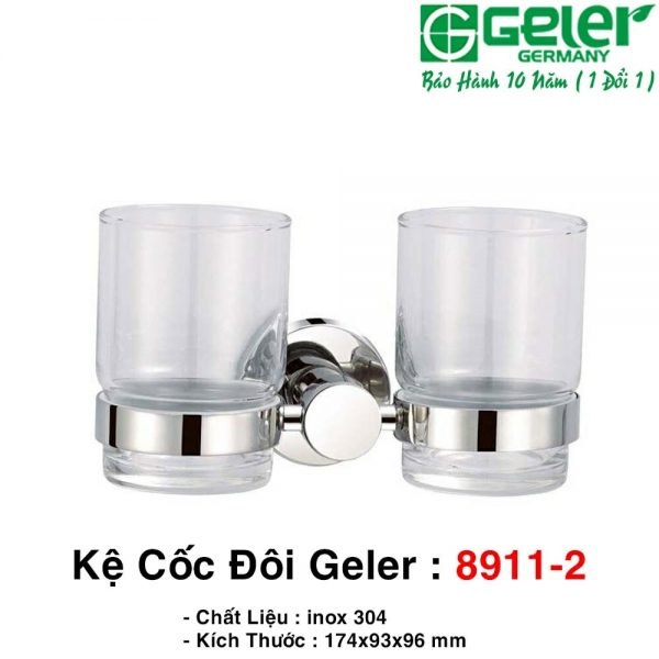 Kệ Cốc Đôi inox 304 Geler 8911-2