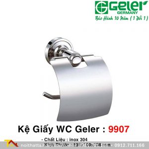 Lô giấy vệ sinh inox 304 Geler 9907