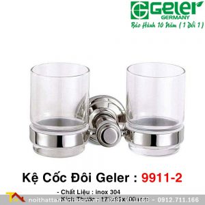 Kệ Cốc Đôi inox 304 Geler 9911-2