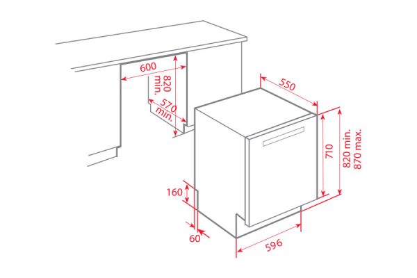 Máy rửa bát TEKA DW80-80 FIMáy rửa bát TEKA DW80-80 FI