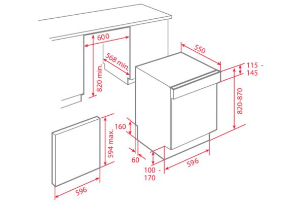 Máy rửa bát TEKA DW9 55-S