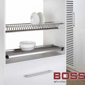 Phụ kiện tủ bếp Boss giá bát đĩa cố định dạng V bộ 2 tầng BL 8117