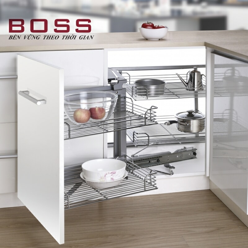 Phụ kiện tủ bếp Boss giá góc mơ liên hoàn BGS 541-P