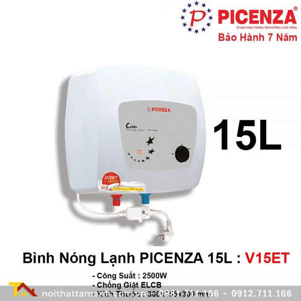 Bình Nóng Lạnh 15L Picenza V15ET