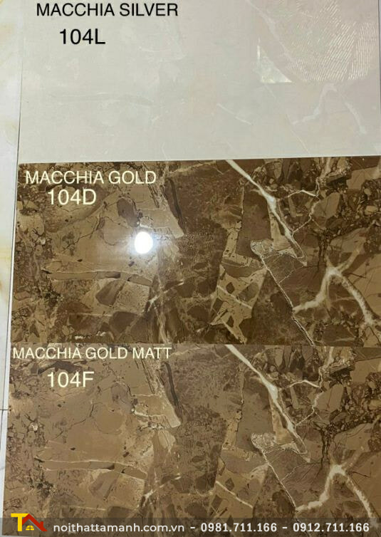 Gạch Ấn Độ 30x60 Macchia Silver 104L + Macchia Gold 104D + Macchia Gold Matt 104F