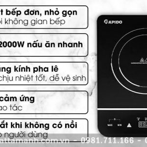 Bếp từ Đơn RAPIDO RI2000ES