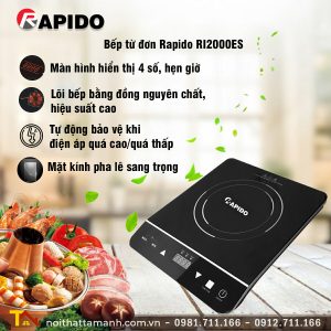 Bếp từ Đơn RAPIDO RI2000ES