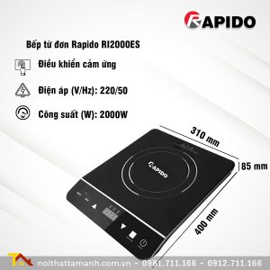 Bếp từ Đơn RAPIDO RI2000ES