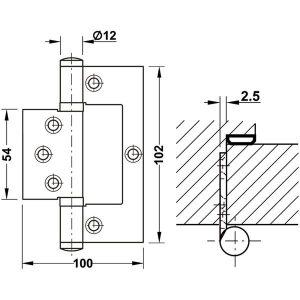 Bản lề Hafele 926.96.100