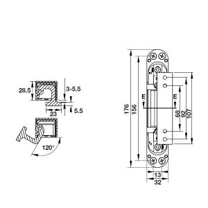 Bản lề âm Hafele 927.03.049